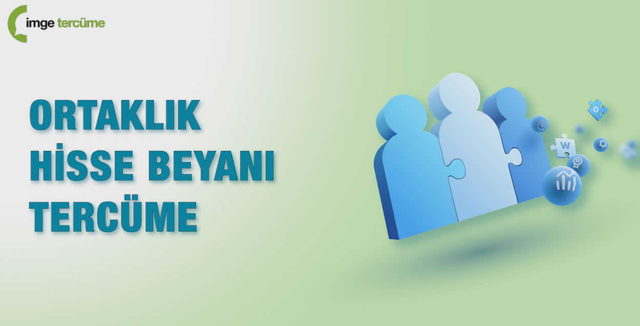 Ortaklık Hisse Beyanı Tercüme